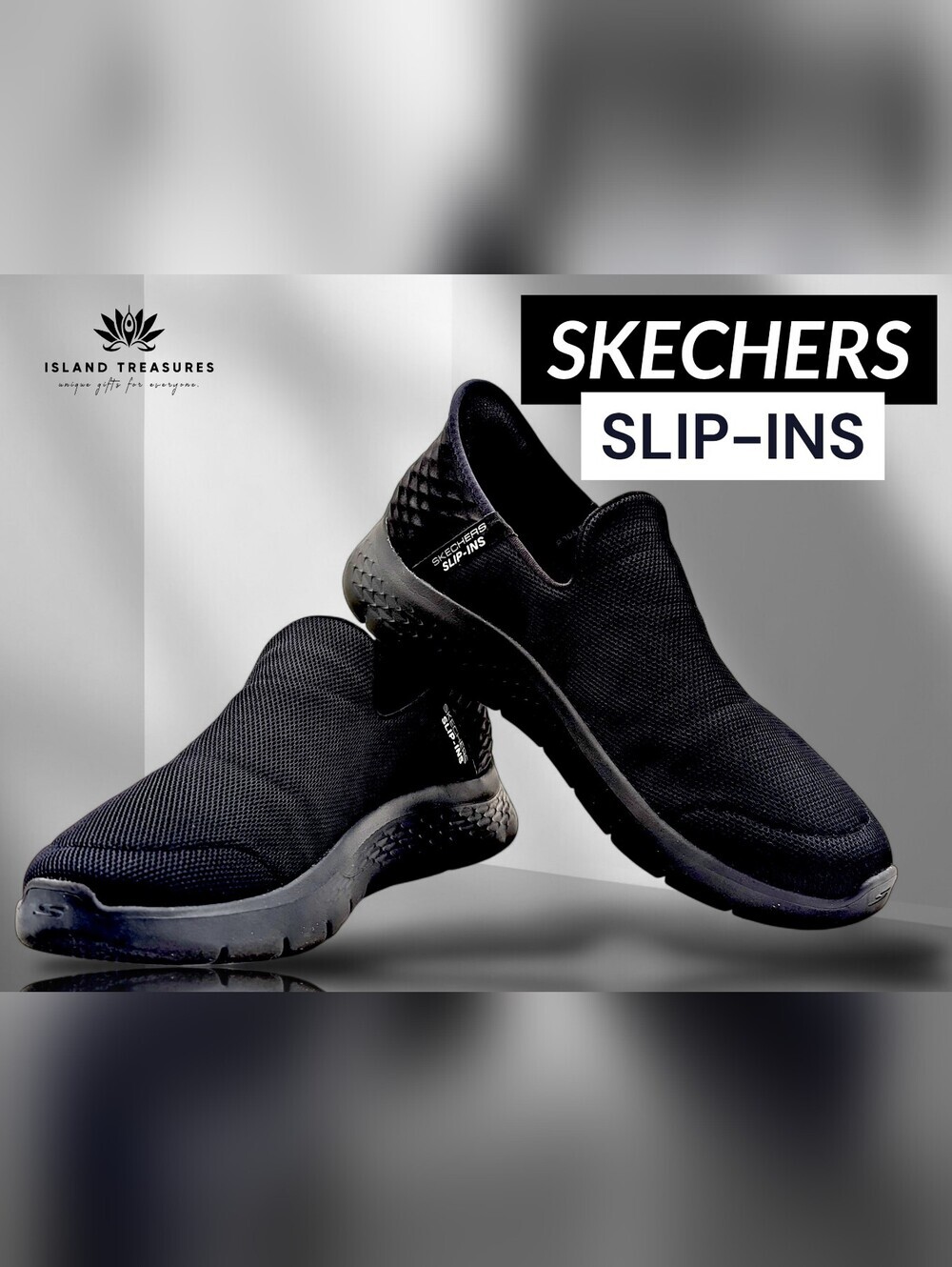 Skechers Hands Free Slip-Ins Sz 10.5 Memory Foam | Black Textile Breathable Mesh